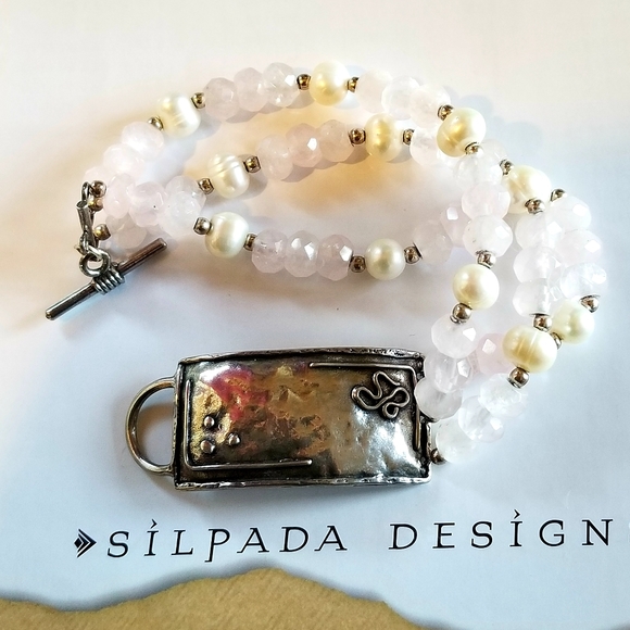 RARE Silpada Sterling Silver & Pearl Bracelet - Picture 5 of 13